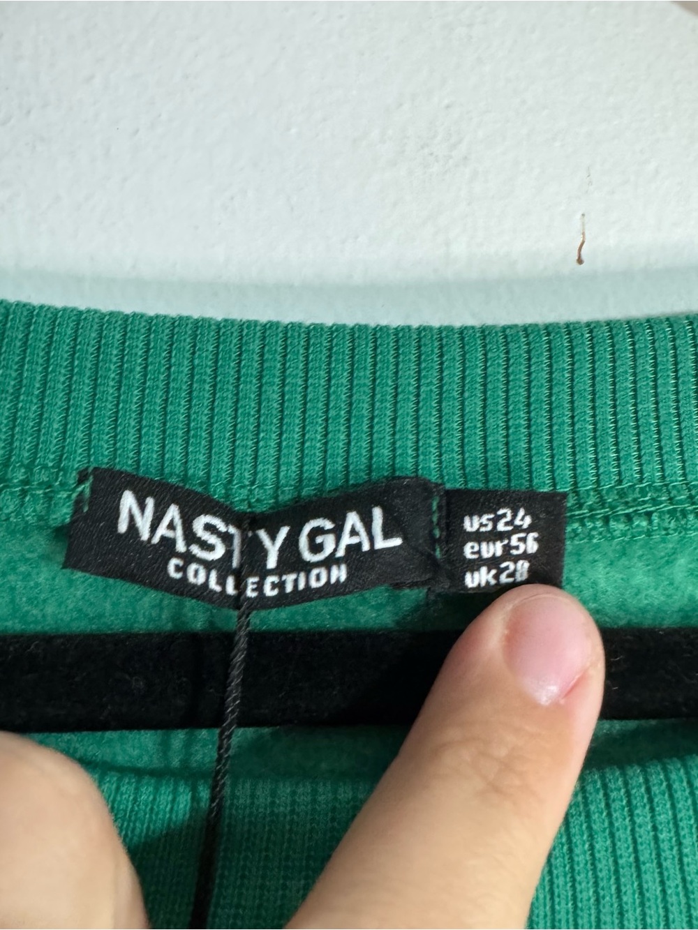 Nasty Gal Plus Size 24 Green Oversized Crewneck Sweatshirt NWT - Picture 4 of 6